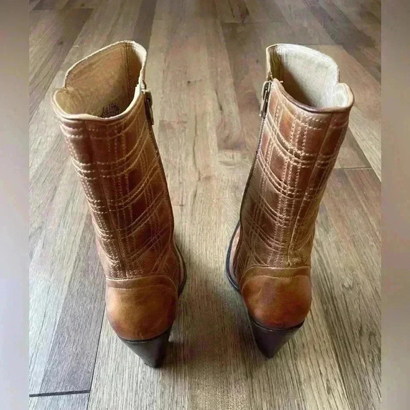 Charlie 1 Horse Handrcrafted‎ Leather Cowboy Boots Sz 6.5 Cowgirl Boho Western - Picture 6 of 13